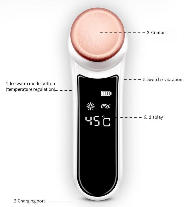 Anti-Aging Facial Massager Hot and Cold Eye Massager Portable Cold and Hot Skin Rejuvenation Device