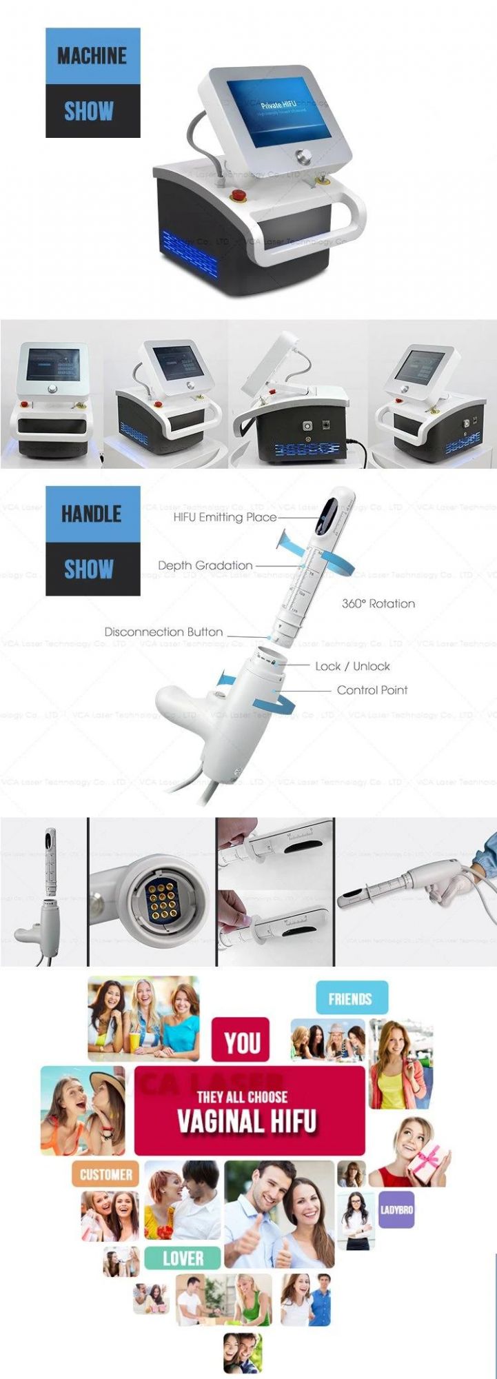 Potent Firming Improve Private Health Hifu Vaginal Tightening Machine