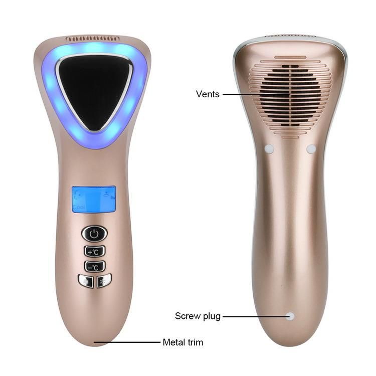 Ion Vibration Ultrasound Hot and Cold Hammer Facial Machine