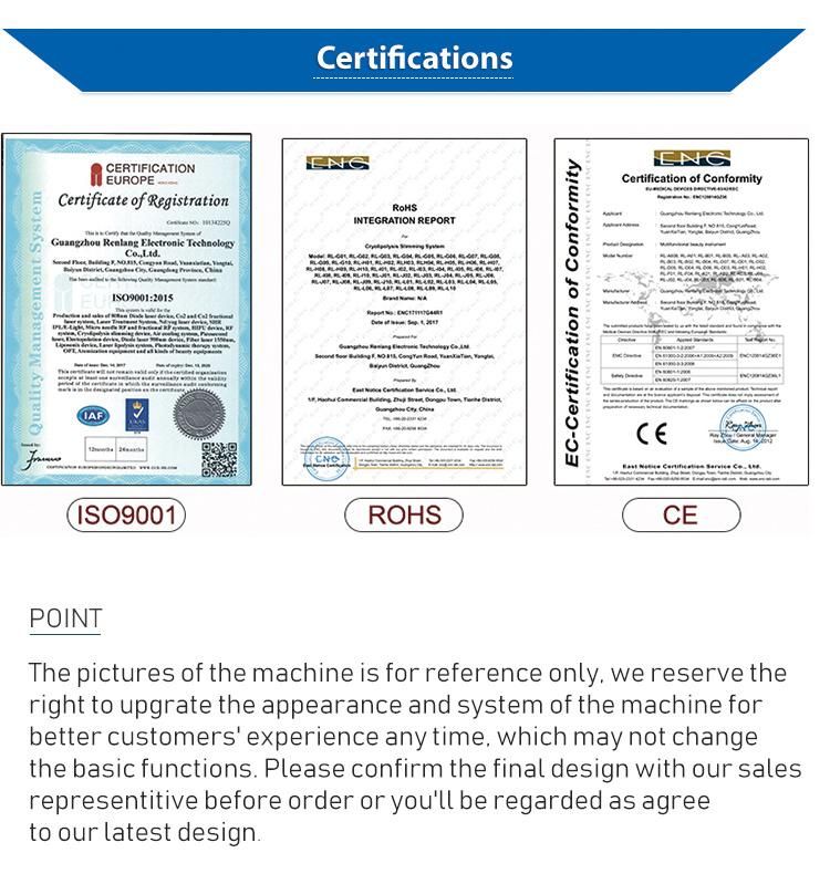 Renlang Multifunction Shr+Elight+IPL Opt Super Hair Removal RF E Light IPL Laser Machine