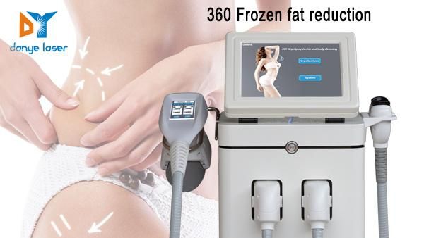 360 Cryolipolysis Cavitation 4 in 1 Coolscuplting Fat Freezing RF Body Slimming Machine Handles for Fat Freeze Working at The Same Time