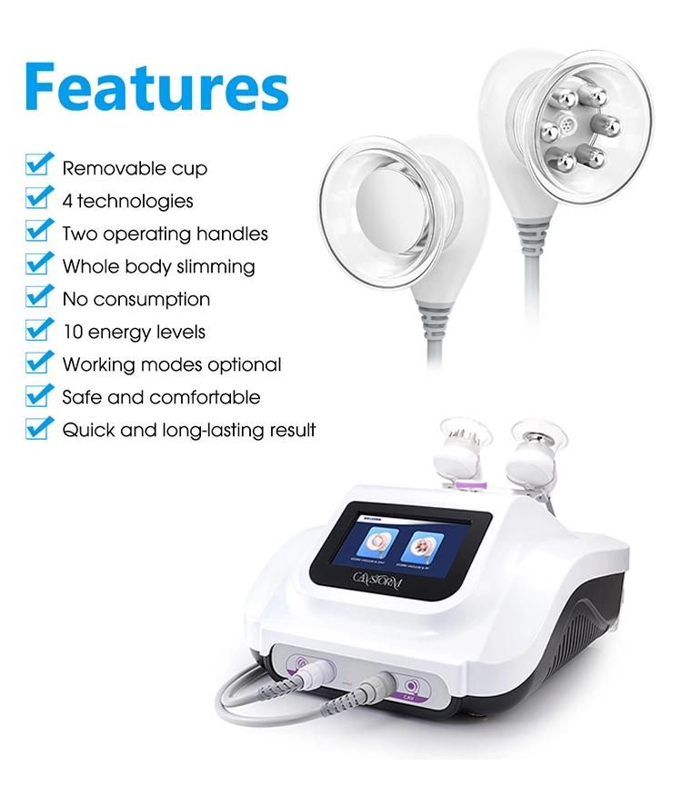 Customized Special Design Vacuum 40K Cavitation 3.0 Whole Body Slimming Machine with 2 Handles
