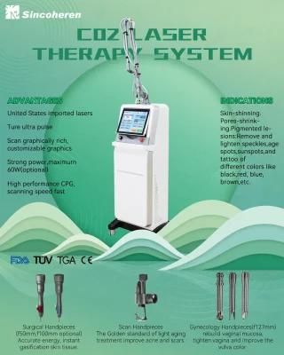 Fractional Laser CO2 Laser Beauty Machine Skin Care Skin Rejuvenation with FDA TUV Tga