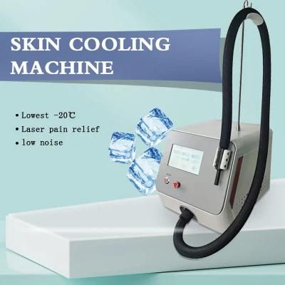 Skin Cooler Machine for Pico Laser Tattoo Removal Zimmer Air Cooling System Pain Reducing Zimmer Cooling for Hair Removal IPL Laser Diode