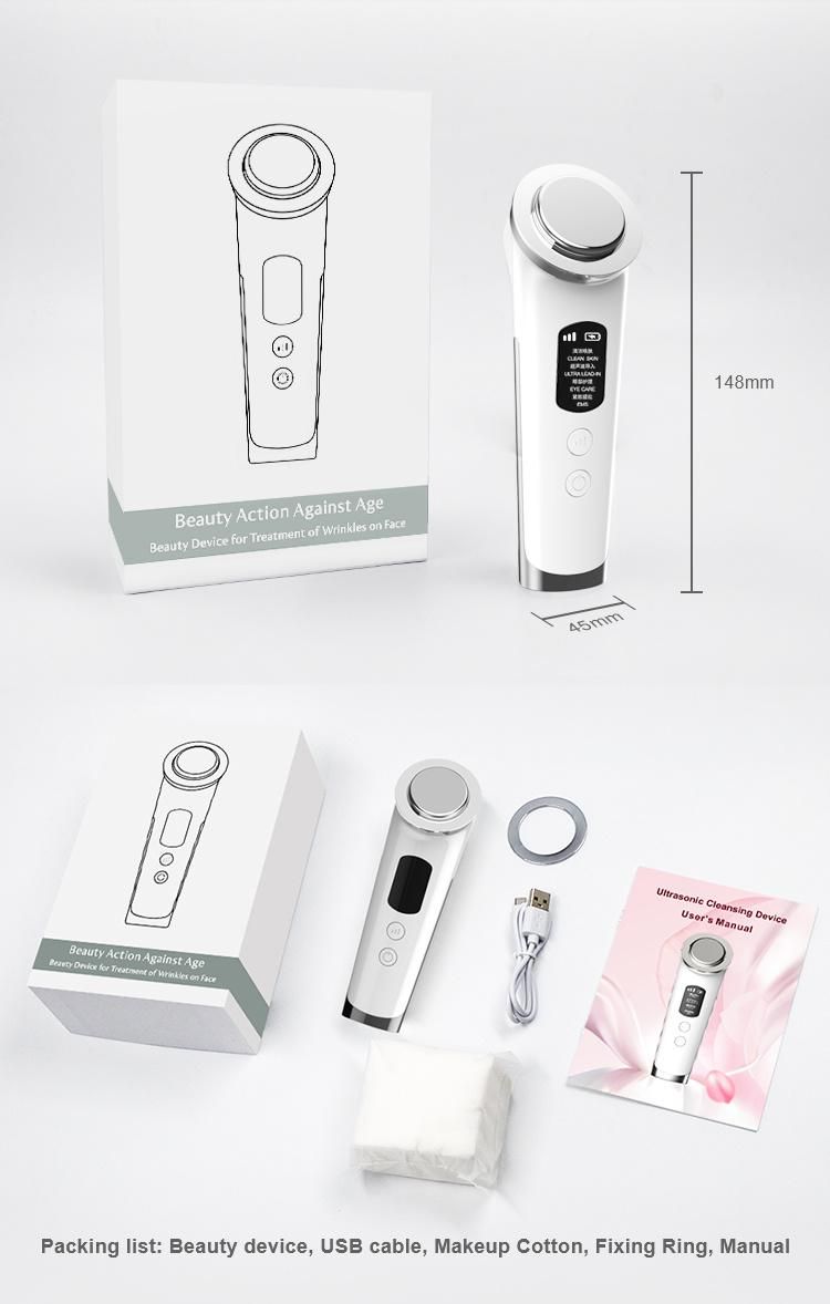 Home Use Beauty Equipment Skin Care Cleansing Ultrasonic Beauty Device