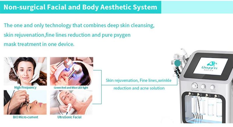 Multifunctional 9 in 1 Therapy Ultrasound PDT LED High Frequency RF Hidrofacial Facial Device