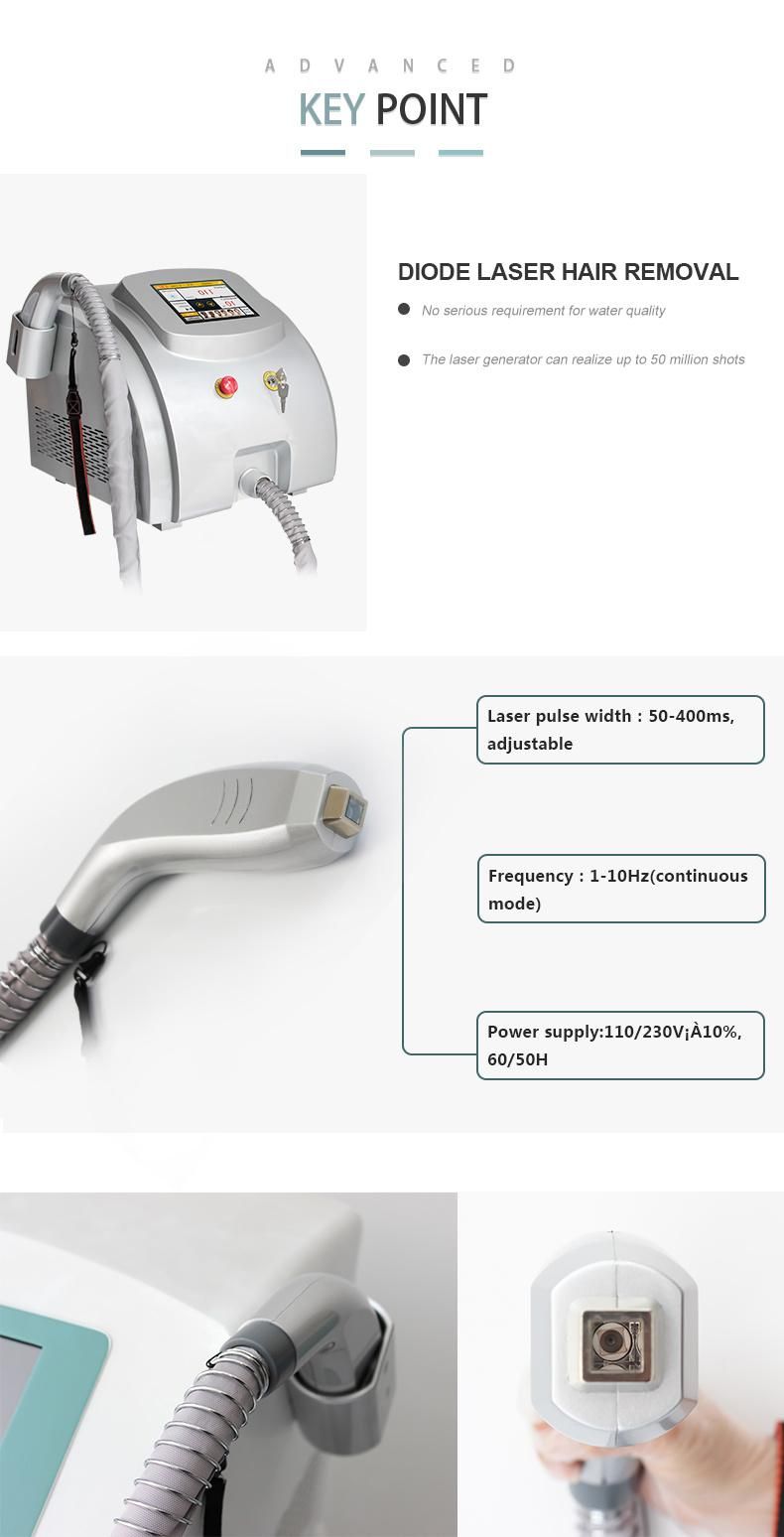 Laser Beauty Equipment Ce Approved High Power Laser Diode 808 Hair Removal