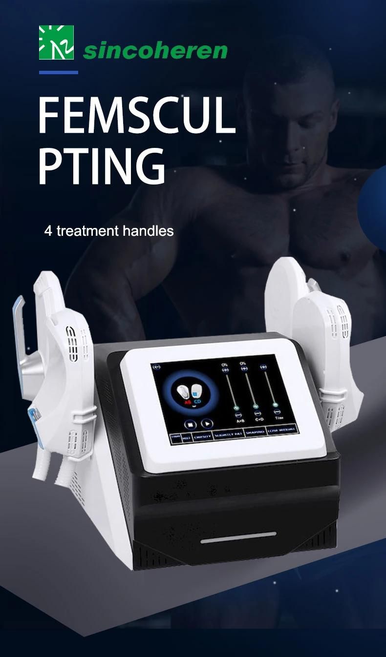 Femsculpting 2021 New Trend Portable EMS Muscle Stimulation Machine with 15 Tesla RF Handles for Skin Toning Muscle Building