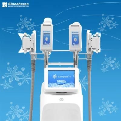 4 Treatment Handles Fat Freezing Criolipolisis Slimming Cold Body Contouring Machine Fat Removal Fat Reduce Machine