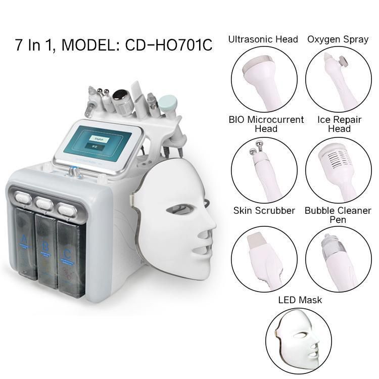 7 in 1 Oxygen Jet Peel Device Facial Cleaning Water Oxygen Beauty SPA Equipment