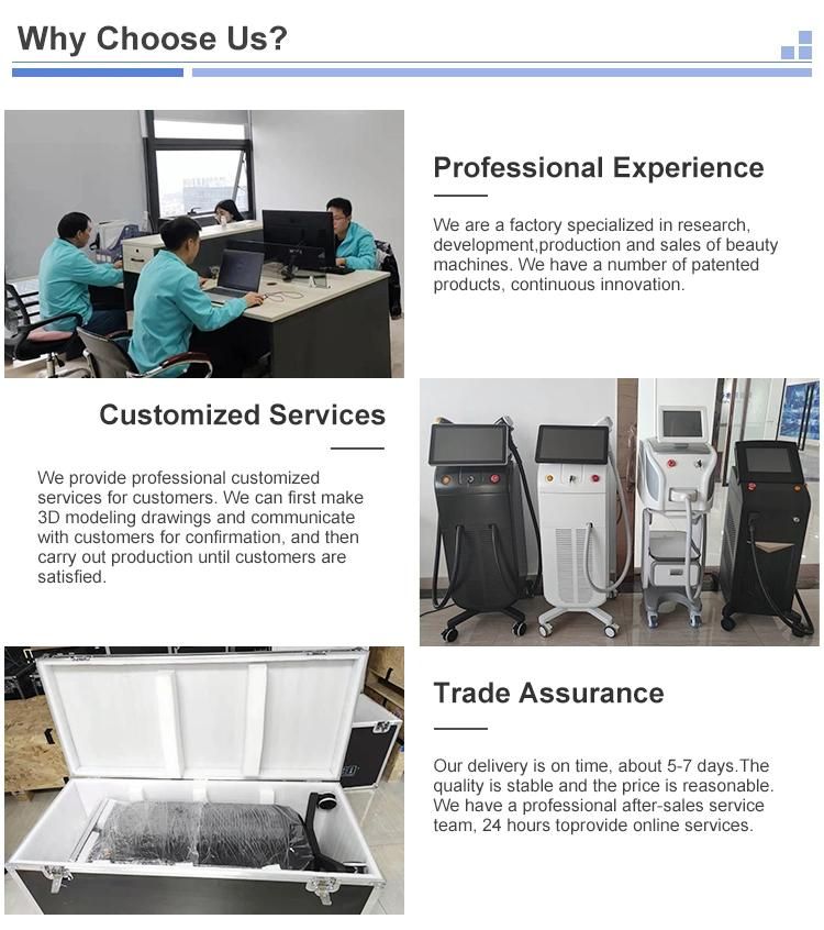 Professional Beijing 2022 Diode Laser Hair Removal Machine Alma Ice Titanium Hair Removal 755nm 808nm 1064nm
