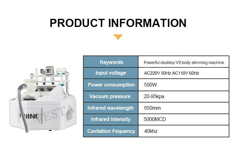 V9 Body Slimming Machine with 40kHz Cavitation Head for Fat Reduction