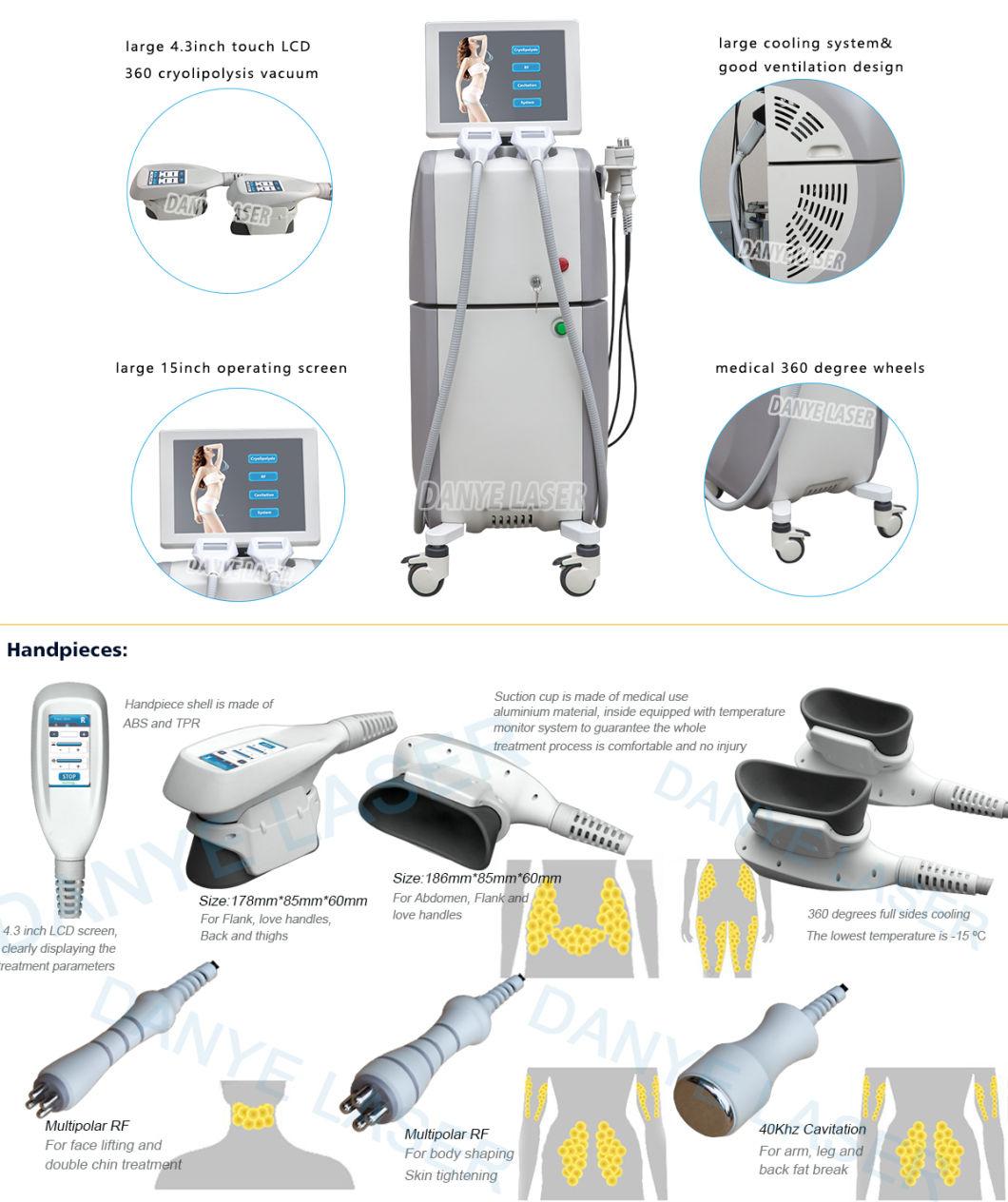 Newest Technology 360 Full-Side Cooling Cryolipolysis Slimming Machine with Double Cryo Handles -20 Degree for Sale