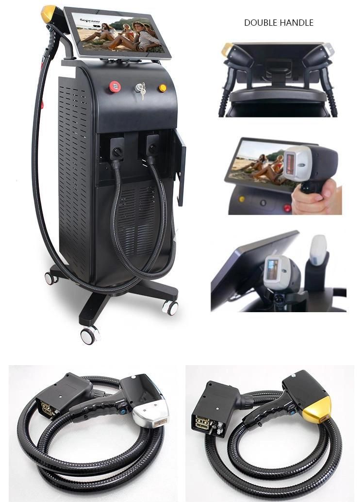 Big Power Soprano Ice Laser Platinum 1200W Hair Removal Diode Laser 755 808 1064 Diode Laser Soprano Ice Platinum