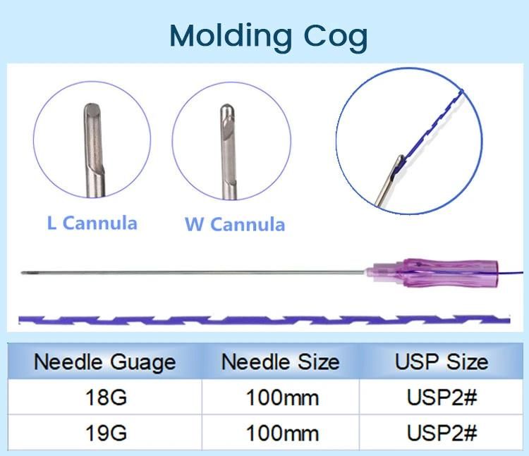 Absorbable Pdo Molding Cog Lifting Thread for Face and Body