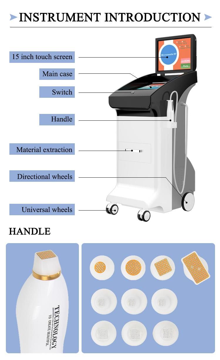 Vertical Beauty Machine for Anti Aging Micro Needling Fractional RF Thermagic