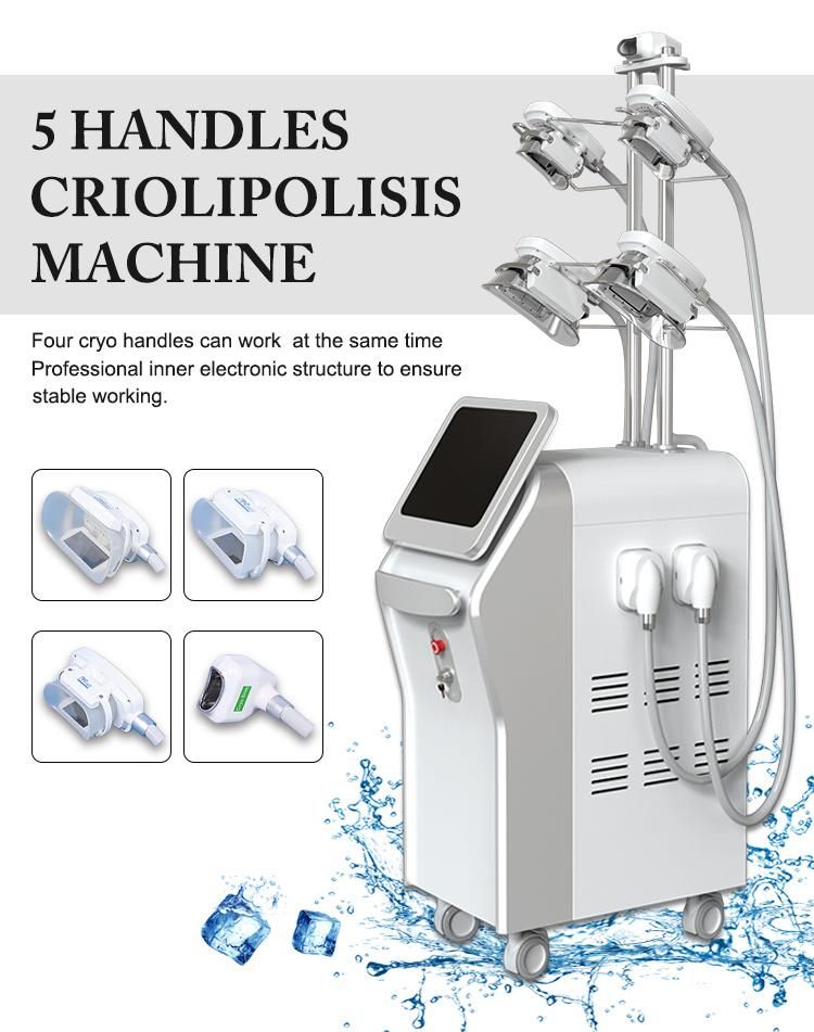 5 Cryo Handle Fat Freezing Cold Body Slimming Machine