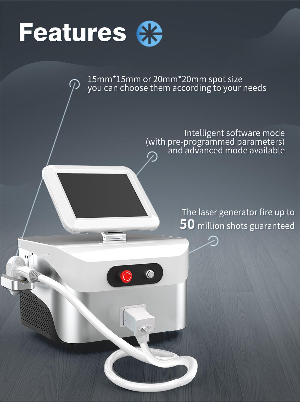 CE Certification 3 Wavelength 755 1064 808nm Diode Laser Hair Removal Device Laser Hair Removal Machine