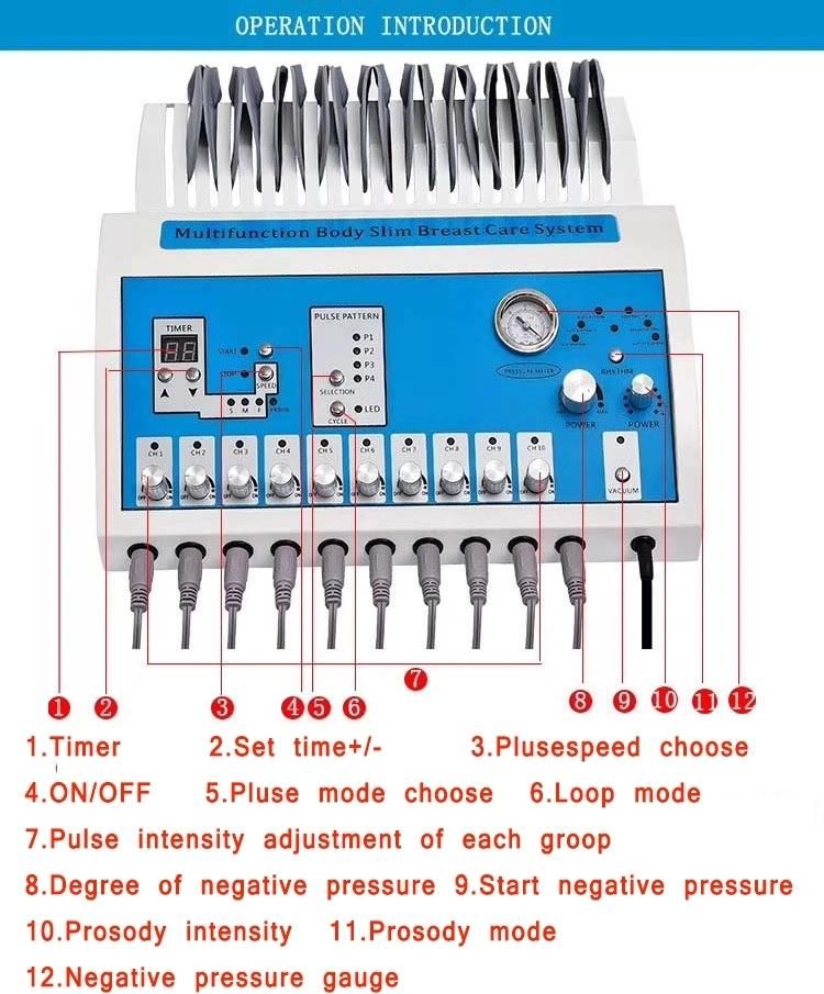 Electric Vacuum Cupping Therapy Muscle Stimulator Electrostimulation Breast Massager Butt Enhancement Machine