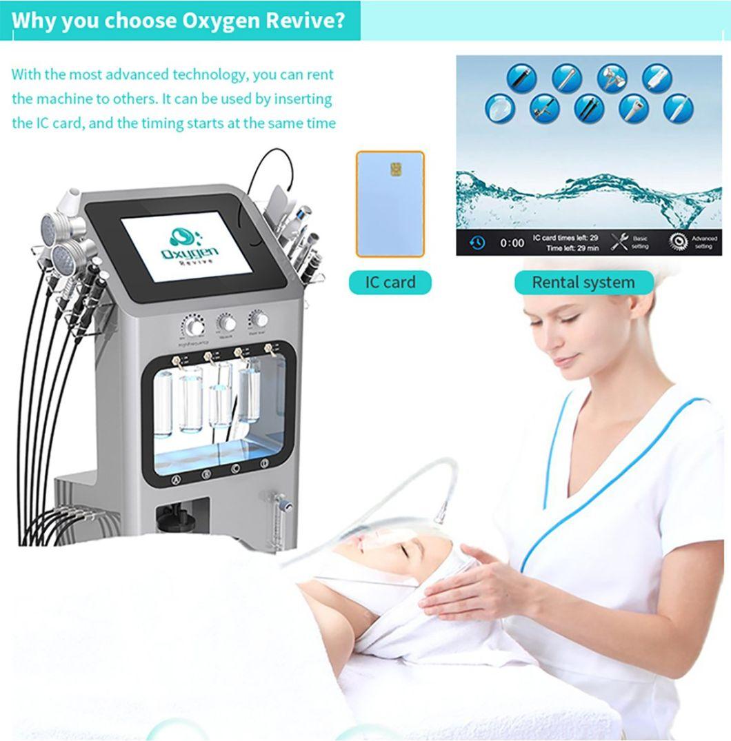Most Popular Oxygen Revive Face Hydro 9 in 1 Skin Treatment Machine with Pure Oxygen
