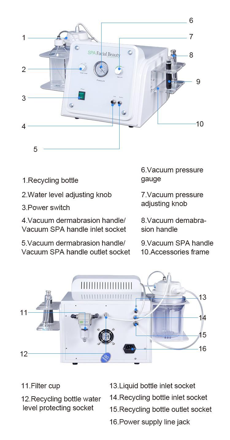 Korea Style Dead Skin Cell Removal Machine Hydro Blackhead Peeling Diamond Tips Microdermabrasion Machine