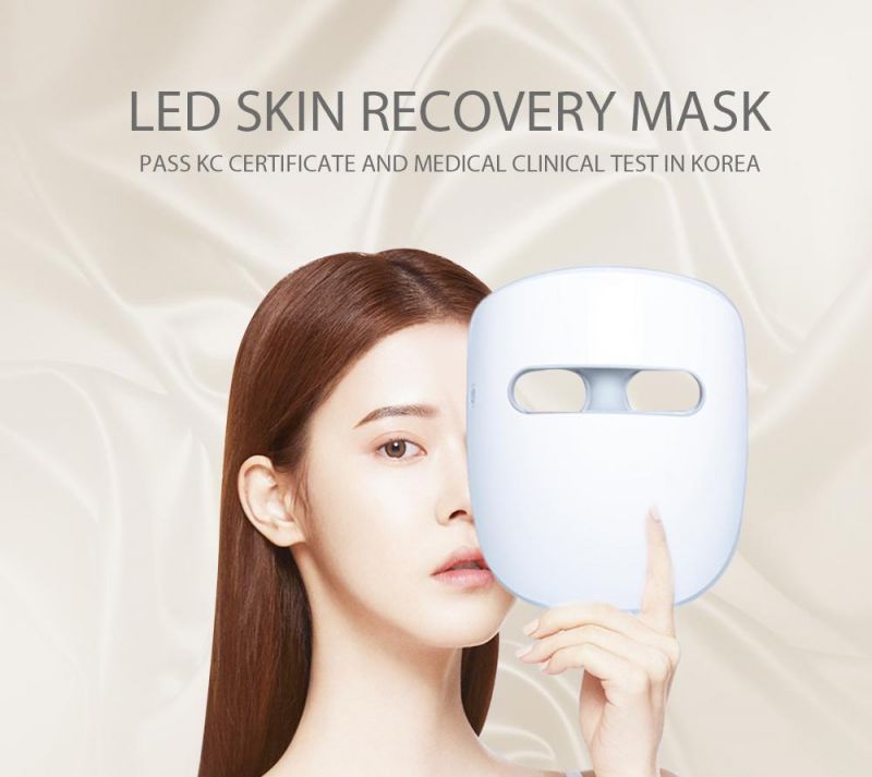 Newowo Custom 3 Colors 120 LED Beads Face Skin Recovery Therapy Device Facial Beauty Mask with Remote for Personal Care Home Use