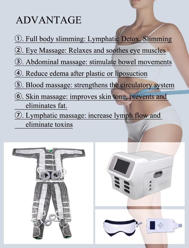 Lymphatic Massage Beauty Machine Pressotherapy Skin Massage Slimming Suit Br615s