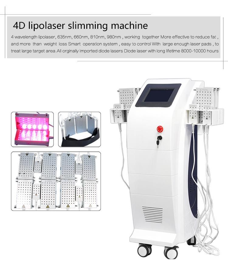 Mitsubishi Diodes 4D Lipolaser Body Slimming Laser Lipo Beauty Machine