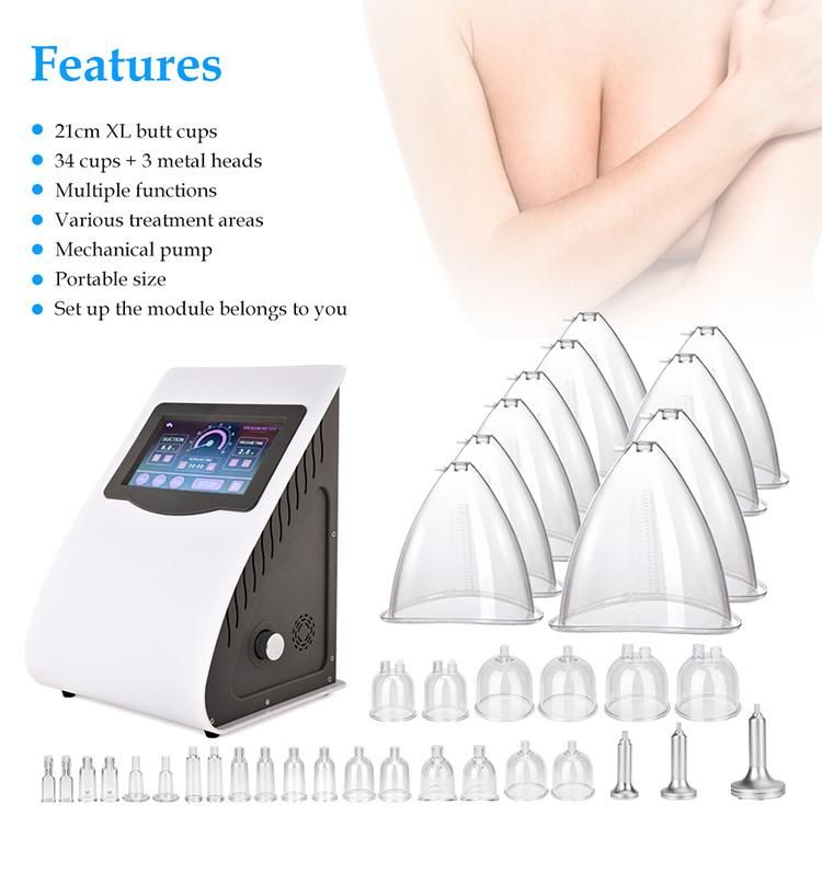 Konmison 180ml XL Cups Breast Enlargement Vacuum Butt Lift Machine Vacuum Therapy Butt Lifting Buttock Enhancement Machine