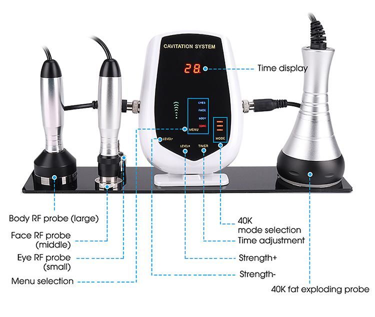 40K RF Ultrasonic Cavitation Radio Frequency Fat Burning Machine