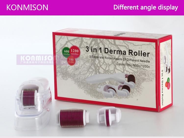 Portable Microneedle Roller 3 in 1 Titanium Zgts Derma Roller