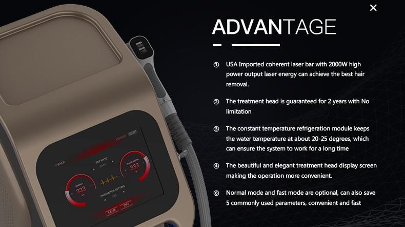 Best Price Fast Effective Diode Laser 808nm Hair Removal 2000W/1200W