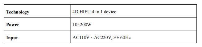 Four Treatment Heads for Multiple Functions 4D Hifu Machine