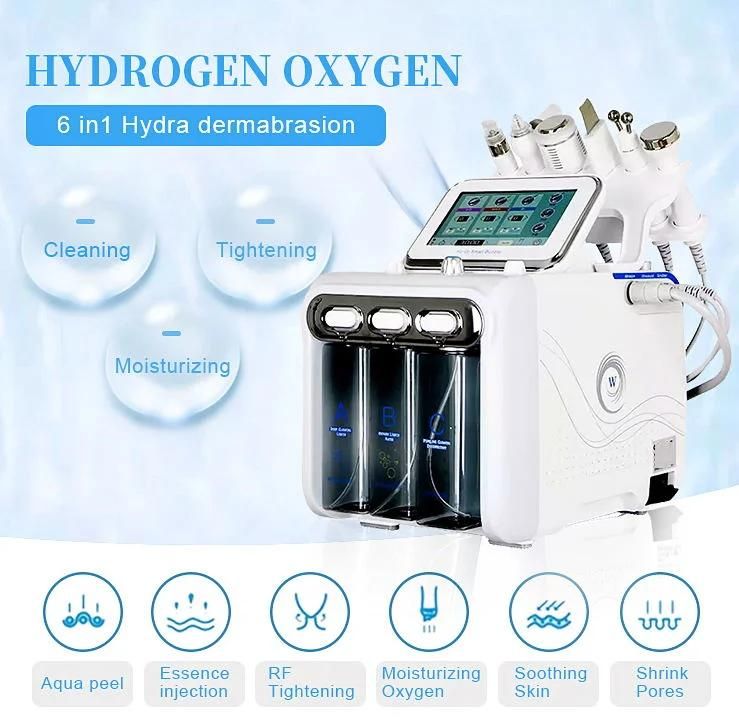 6 in 1 Hydrogen Oxygen Portable Dermabrasion Hydra Hydro Facial Hydrofacial Machine