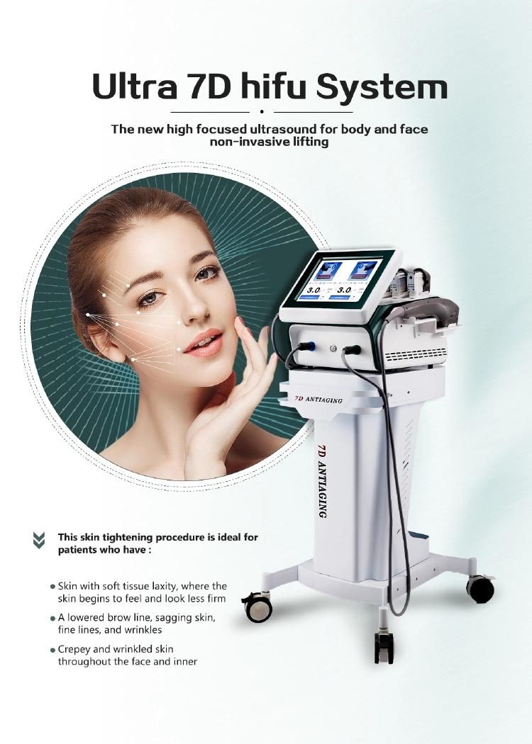 Portable High Intensity Focused Ultrasound 7D Hifu Portable Machine