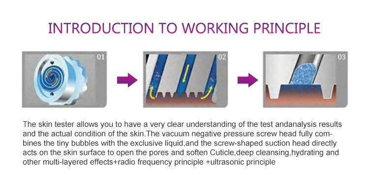 Oxygen Facial Machine in Oxgen Jet Medical Ultrasound Instruments Face Lifting Skin Clean Analysis Scrubber RF