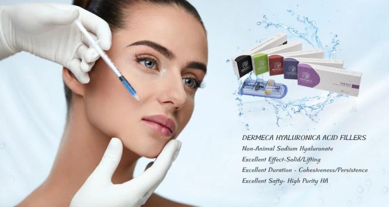 Wholesale Price Dermeca Hurtless Hyaluronic Acid Dermal Filler Protracted Ha Gel Injections Face Collagen for Facial Deep Wrinkle and Nasolabial Folds