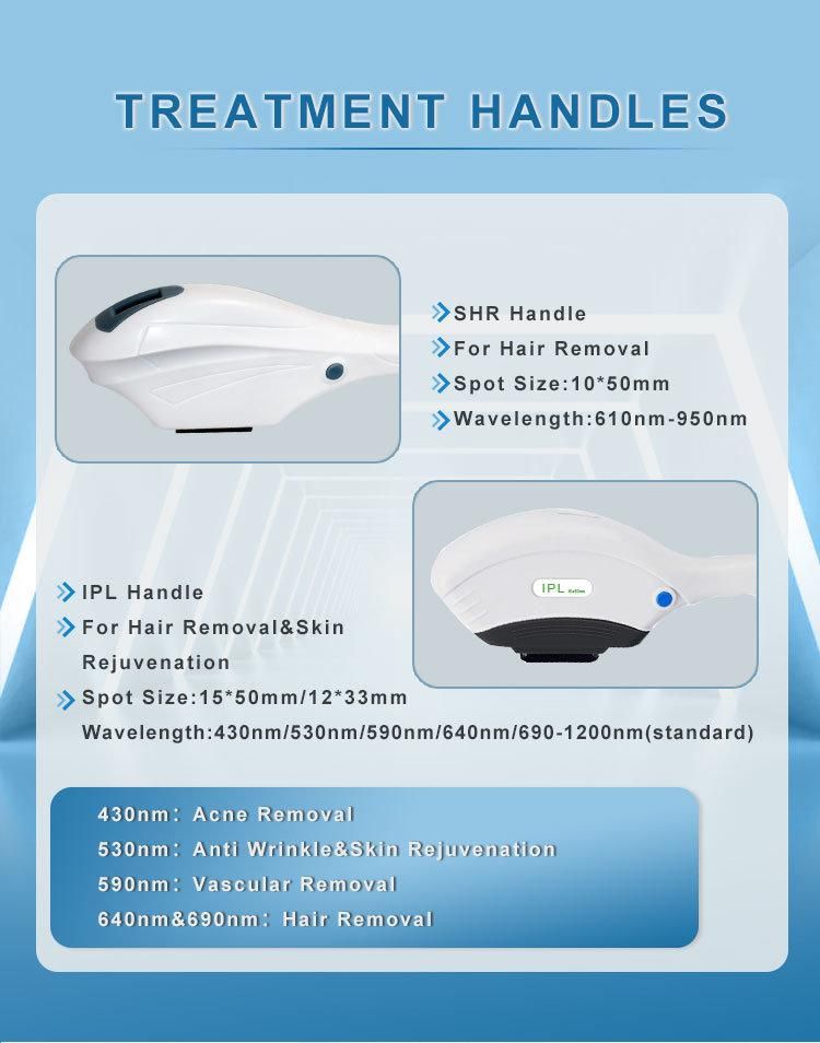 The IPL Shr Red Blood Vessels: Bottlenose, Erythema and Hair Removal Machine