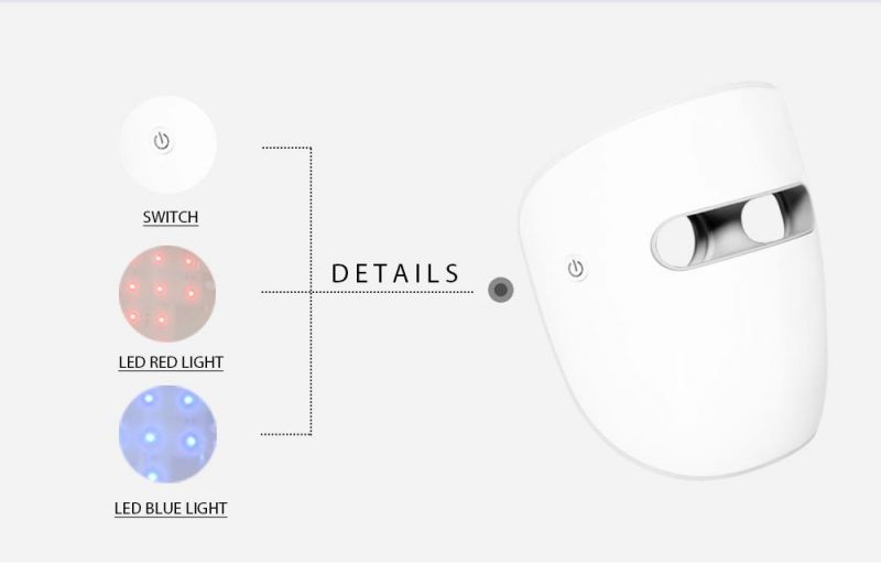 Newowo Custom 3 Colors 120 LED Beads Face Skin Recovery Therapy Device Facial Beauty Mask with Remote for Personal Care Home Use