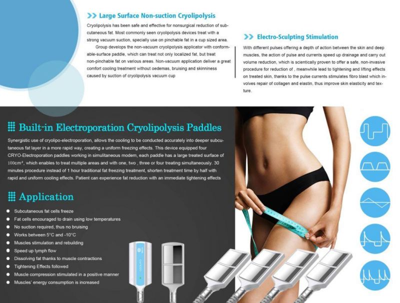 4 Handle Cryotherapy Fat Freezing System Body Slimming Machine