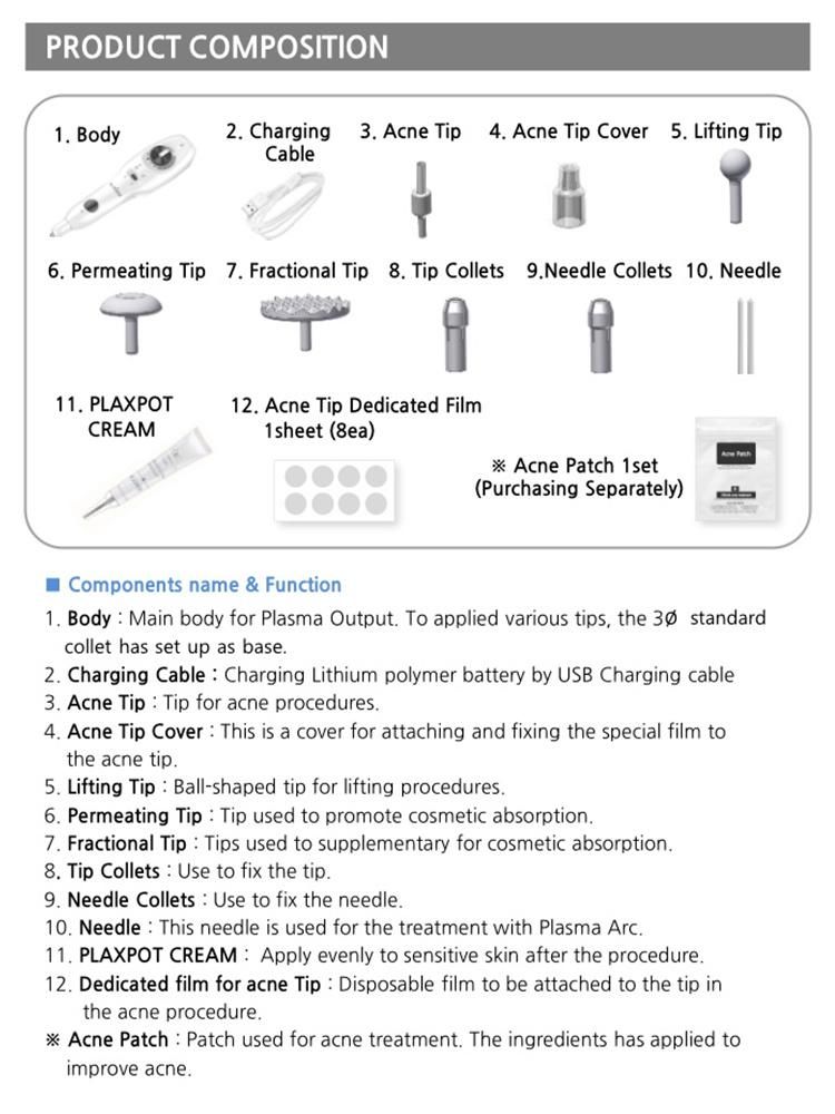 Approved Korea Plaxpot Fibroblast Multi Plamere Plasma Pen Training