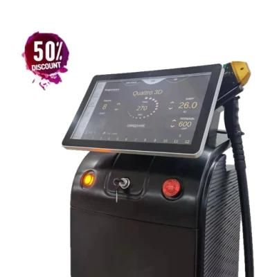 Salon Equipment Diode Laser Permanent Speed 755 808 1064 Beauty Equipment Diode Laser Hair Removal Machine