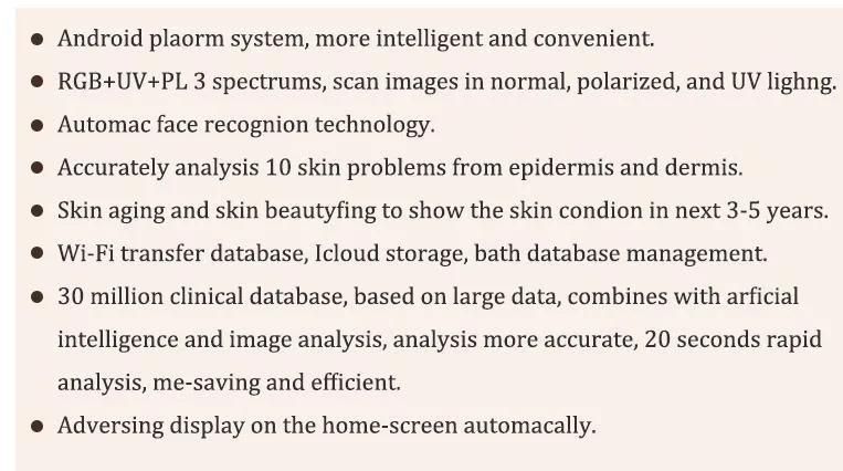 Portable 3D Skin Test Analyzer Camera Skin and Hair Scanner Machine