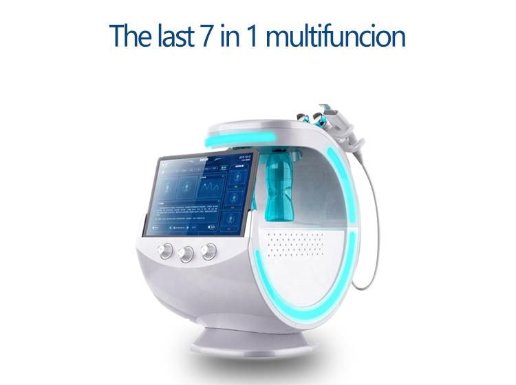 2021 New Hot! Multifunction Smart Ice Blue Ultrasonic RF Aqua Skin Scrubber Hydra Dermabrasion Machine with Skin Analysis