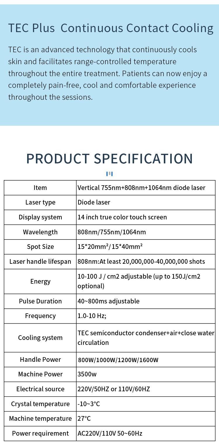 Good Result Medical Equipment Hair Removal 808nm Diode Laser Machine