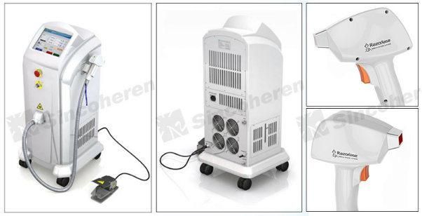 Painless Treatment Alexsander Laser 808nm Diode Laser Hair Removal Machine