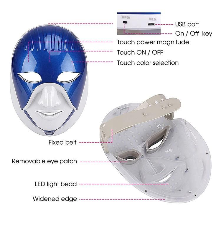 USB Cleopatra 7-Color LED Photon Therapy Face Beauty Mask