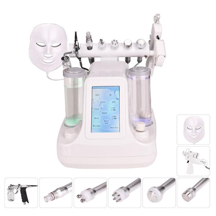 12 In1 Hydra Dermabrasion Oxygen Facial Machine with LED Mask