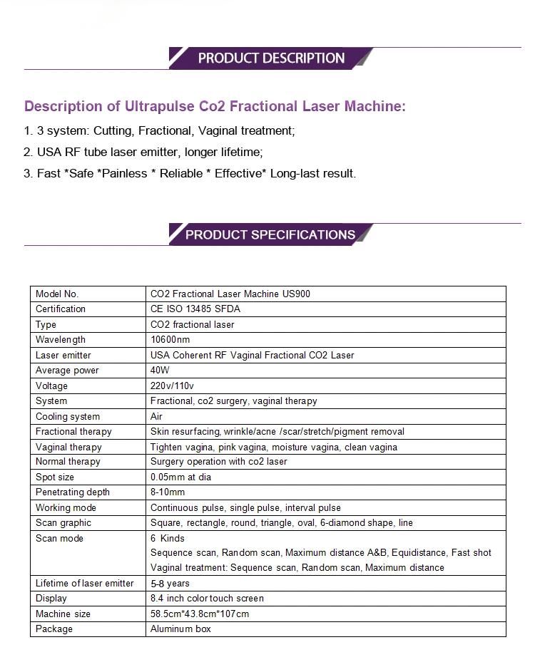 Newest Portable Vaginal Tightening CO2 Fractional Laser