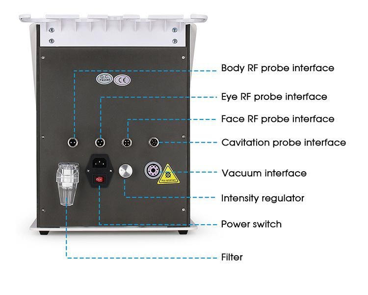 Strong Energy Output 5 in 1 RF Vacuum 40K Cavitation Slimming Machine Ultrasound Cavitation Fat Loss Machine